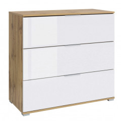 KOM3S ZELE BRW Chest of Drawers