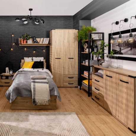 KOM2D3S LARA BRW Dresser