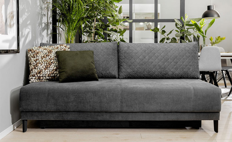 SENTILA LUX 3DL BRW 3 Seater Sofa Bed Grey