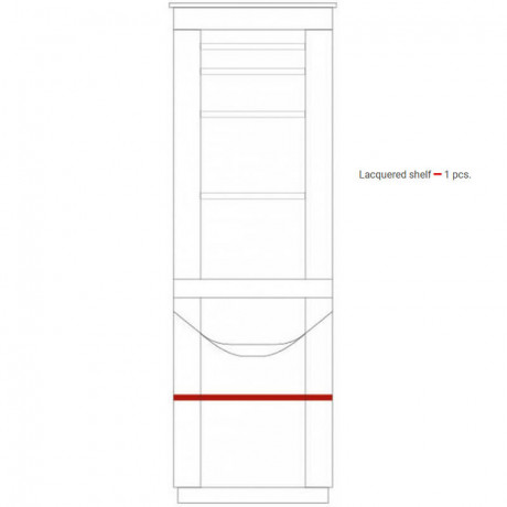 BARI MEBIN Straight Rotating Cocktail Cabinet Left
