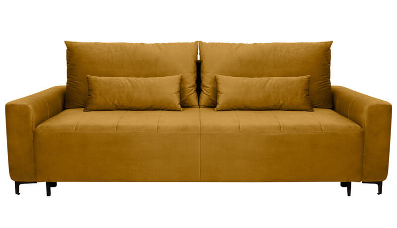 KAMARI LUX 3DL BRW 3 Seater Sofa Bed Yellow