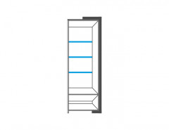 CORINO 1DS1SZ Right Glass-Fronted Cabinet MEBIN