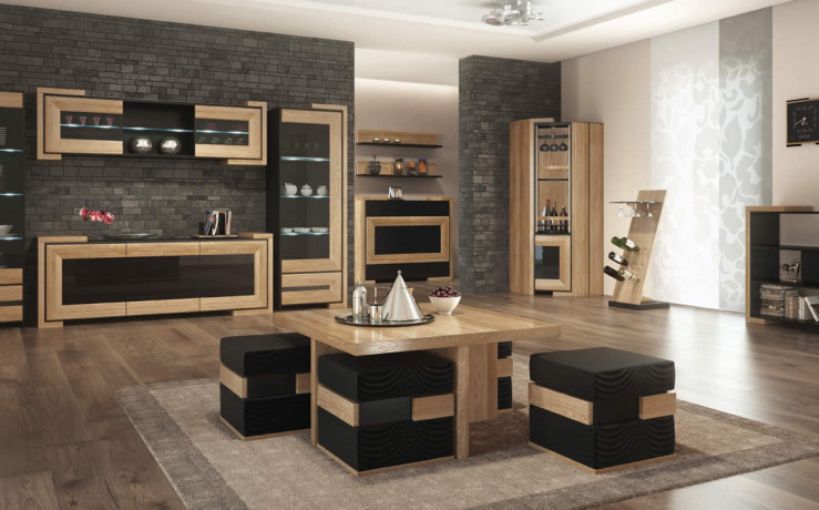 CORINO 1DS1SZ Right Glass-Fronted Cabinet MEBIN