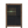 REG1D1W BALIN BRW Glass-Fronted Cabinet (Monastery Oak / Black Oak)