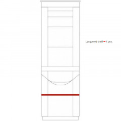 BARI MEBIN Straight Rotating Cocktail Cabinet Right