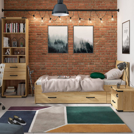 LOZ/90 LARA BRW Single Bed