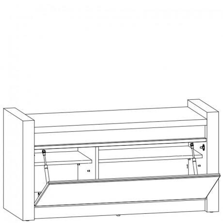 SFK1K ALAMEDA BRW Shoe Cabinet