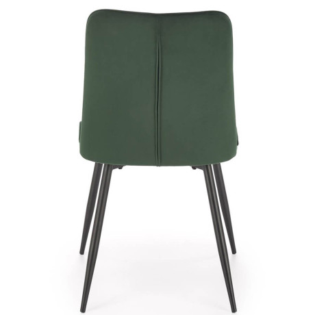 K539 HALMAR Upholstered Dining Chair in Green Fabric with Metal Legs