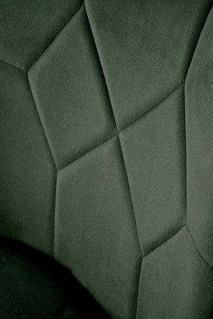 K539 HALMAR Upholstered Dining Chair in Green Fabric with Metal Legs