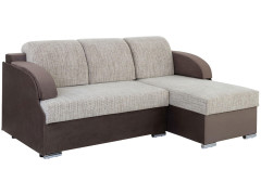 MERIN LUX 3DL BRW Corner Sofa Bed Brown