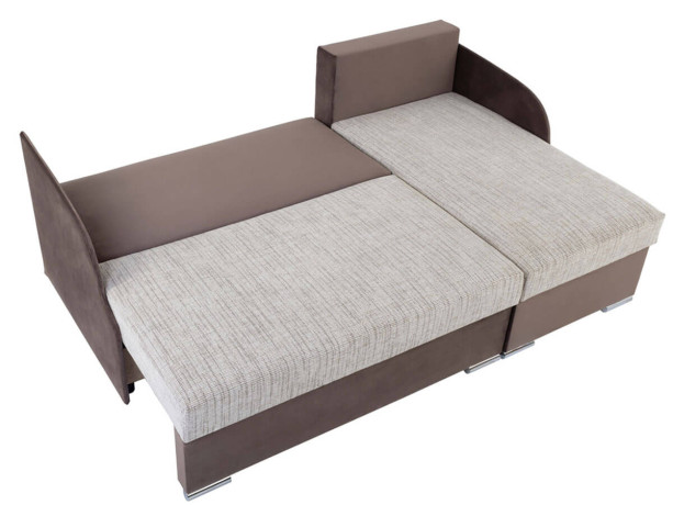 MERIN LUX 3DL BRW Corner Sofa Bed Brown