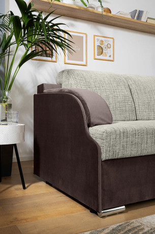 MERIN LUX 3DL BRW Corner Sofa Bed Brown