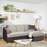 MERIN LUX 3DL BRW Corner Sofa Bed Brown