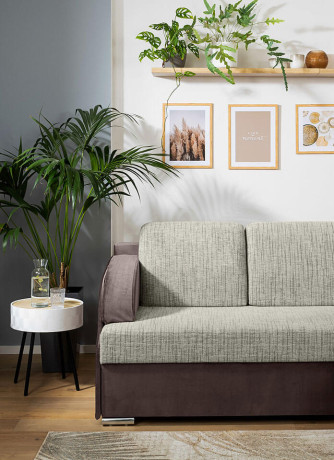 MERIN LUX 3DL BRW Corner Sofa Bed Brown