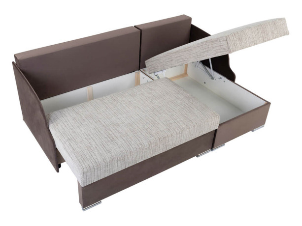 MERIN LUX 3DL BRW Corner Sofa Bed Brown