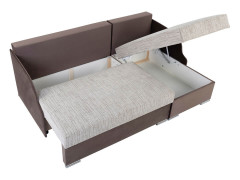 MERIN LUX 3DL BRW Corner Sofa Bed Brown