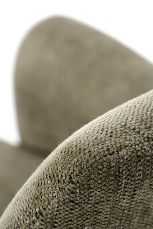 K542 HALMAR Swivel Upholstered Dining Chair in Olive Fabric with Metal Legs