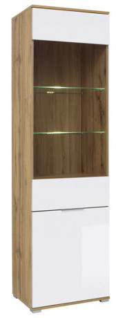 REG1W1D ZELE BRW Glass-Fronted Cabinet