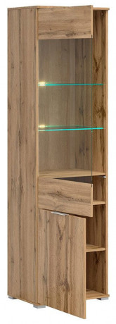 REG1W1D ZELE BRW Glass-Fronted Cabinet
