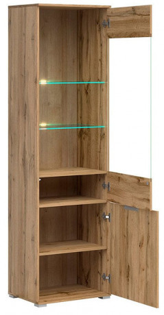 REG1W1D ZELE BRW Glass-Fronted Cabinet