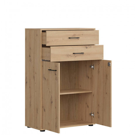 REG2D2S/120/Z SPACE OFFICE BRW Cabinet with Lock