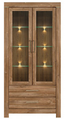 REG2W2S/20/10 GENT BRW Glass-Fronted Cabinet