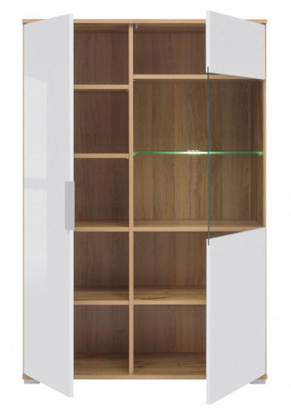 REG1W1D/90 ZELE BRW Glass-Fronted Cabinet