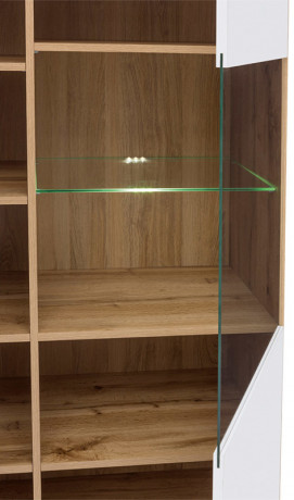 REG1W1D/90 ZELE BRW Glass-Fronted Cabinet