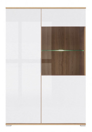 REG1W1D/90 ZELE BRW Glass-Fronted Cabinet