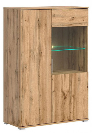 REG1W1D/90 ZELE BRW Glass-Fronted Cabinet