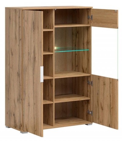 REG1W1D/90 ZELE BRW Glass-Fronted Cabinet