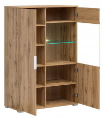 REG1W1D/90 ZELE BRW Glass-Fronted Cabinet