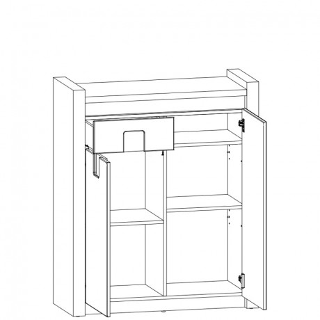 KOM2D1S ALAMEDA BRW Cabinet