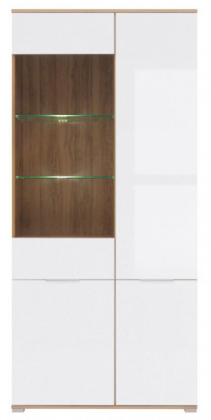 REG1W3D ZELE BRW Glass-Fronted Cabinet