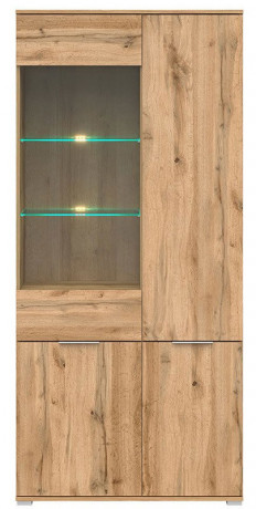 REG1W3D ZELE BRW Glass-Fronted Cabinet