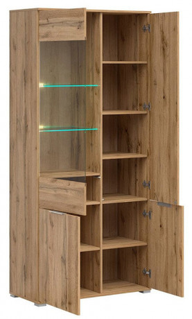 REG1W3D ZELE BRW Glass-Fronted Cabinet