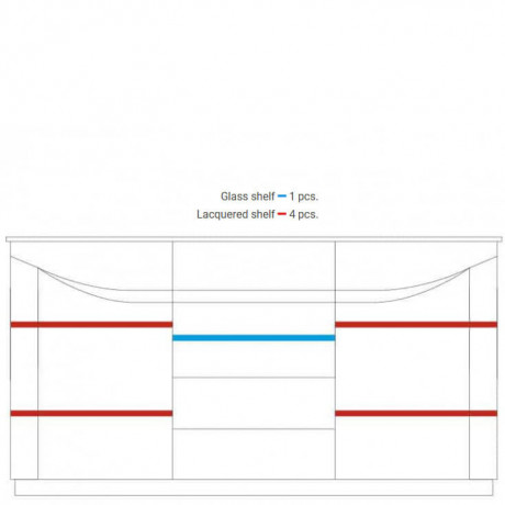 BARI 2D2SZ MEBIN Cabinet with Drink Section