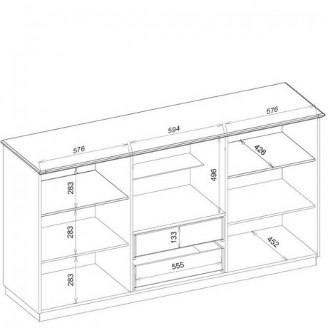 BARI 2D2SZ MEBIN Cabinet with Drink Section