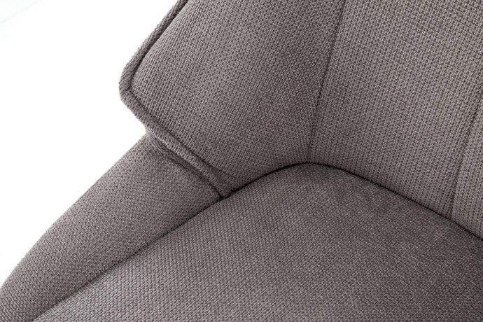 K543 HALMAR Upholstered Dining Chair in Grey Fabric with Metal Legs