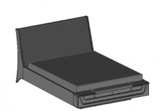 MAGANDA Double Bed 140 with Storage and Bench MEBIN