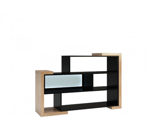 CORINO LOW Left Shelf Unit with Lighting MEBIN