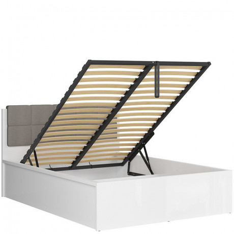 LOZ/140/B TETRIX BRW Bed 140 with a Soft Headboard and Lifting Mechanism