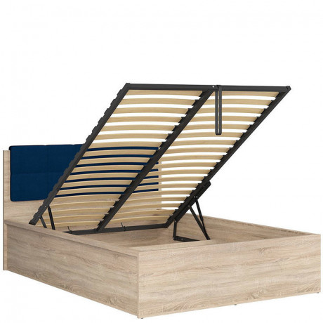 LOZ/140/B TETRIX BRW Bed 140 with a Soft Headboard and Lifting Mechanism