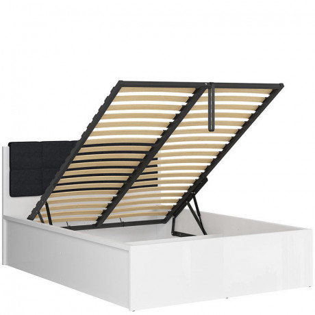 LOZ/140/B TETRIX BRW Bed 140 with a Soft Headboard and Lifting Mechanism