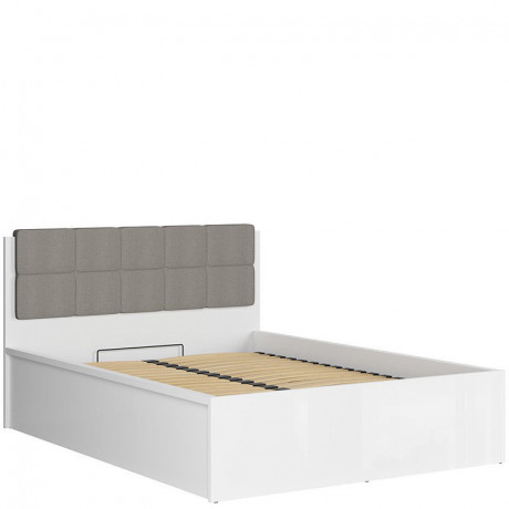 LOZ/140/B TETRIX BRW Bed 140 with a Soft Headboard and Lifting Mechanism