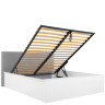 LOZ/140/B/T TETRIX BRW Bed 140 with a Soft Headboard and Lifting Mechanism