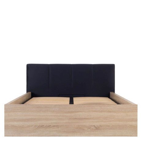 LOZ/140/B/T TETRIX BRW Bed 140 with a Soft Headboard and Lifting Mechanism