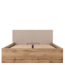 LOZ/140/B/T TETRIX BRW Bed 140 with a Soft Headboard and Lifting Mechanism