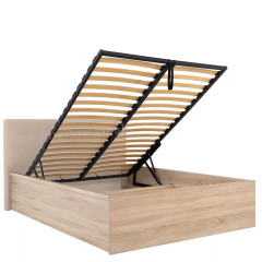 LOZ/140/B/T TETRIX BRW Bed 140 with a Soft Headboard and Lifting Mechanism