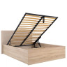 LOZ/140/B/T TETRIX BRW Bed 140 with a Soft Headboard and Lifting Mechanism
